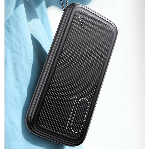 Powerbanka USAMS PB56 10000mAh 2xUSB / USB-C / MicroUSB Fast Charge zelená / tmavě zelená 10KCD15003 (US-CD150)