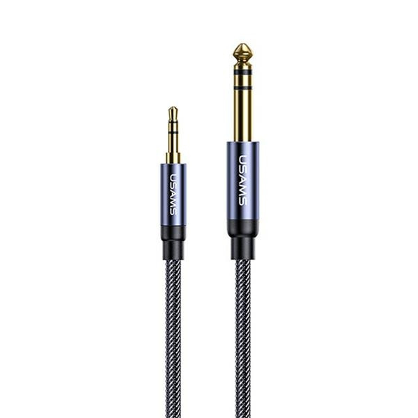 Adattatore jack audio USAMS 3,5 mm - 6,35 mm 1,2 m nero / nero SJ539YP01 (US-SJ539)