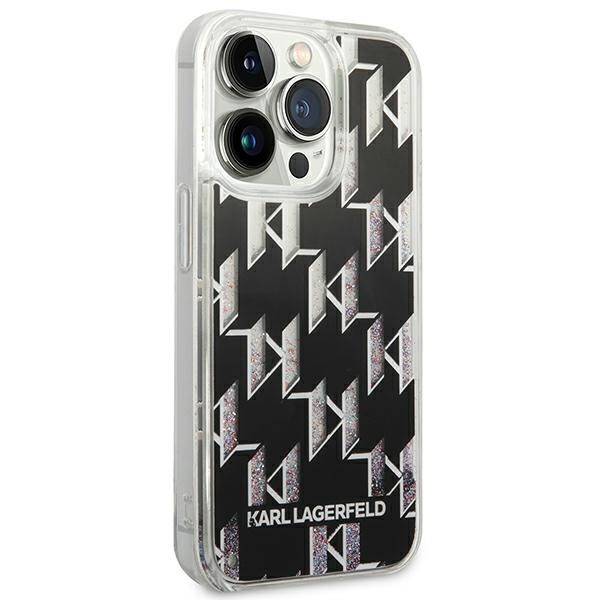 Karl Lagerfeld KLHCP14LLMNMK iPhone 14 Pro 6,1" hartcase schwarz/schwarz Liquid Glitter Monogram