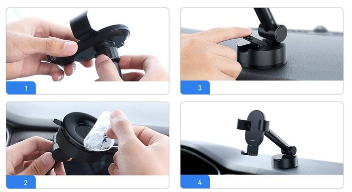 [RETURNED ITEM] Baseus Gravity Car Mount Dashboard Windshield Phone Bracket Holder black (SUYL-JY01)