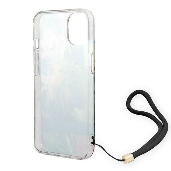 Guess GUOHCP14MHFLSB iPhone 14 Plus 6.7" blue/blue hardcase Flower Strap
