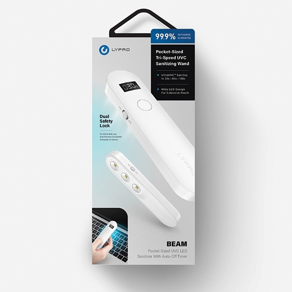 Dezinfekční lampa UNIQ LYFRO Beam Mini UV-C Ruční sterilizátor bílý