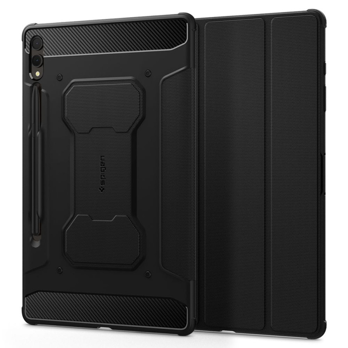 Hülle Spigen Rugged Armor "pro" Galaxy Tab S9+ Plus 12.4 X810 / X816B Schwarz Case