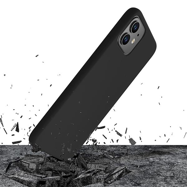 3mk Silicona Case iPhone 11 6,1" negro/negro