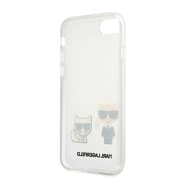 Coque KARL LAGERFELD Apple iPhone 7 8 SE 2020 Karl &amp; Choupette KLHCI8CKTR Clear Hardcase