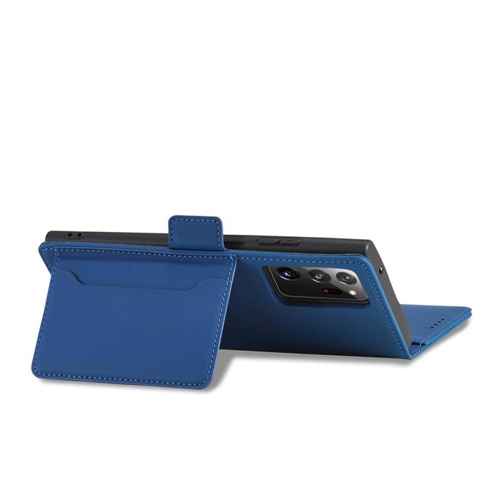Custodia magnetica per carte Custodia per Samsung Galaxy S22 Ultra Cover Card Wallet Card Holder blu