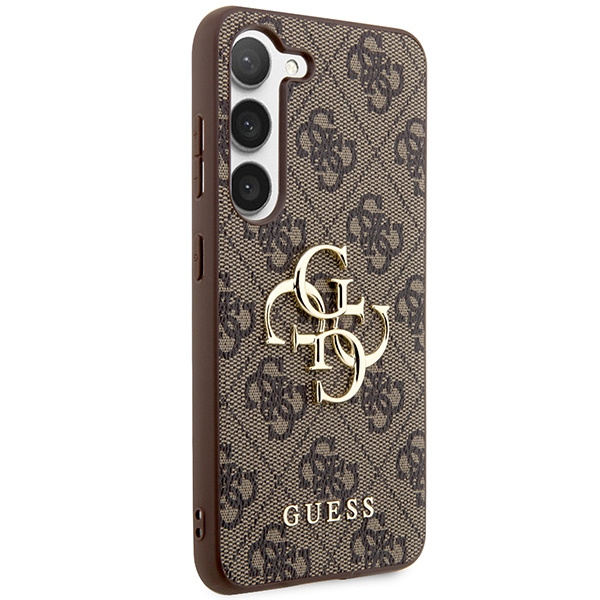Cover Guess GUHCS23S4GMGBR S23 S911 marrone/marronecase 4G Big Metal Logo Case