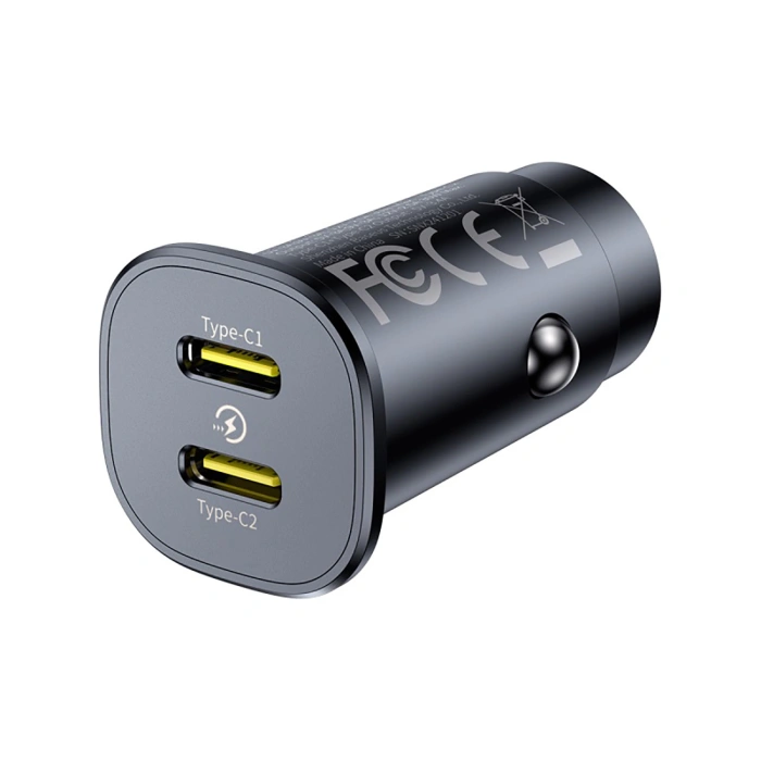 Ładowarka samochodowa Baseus GoTrip 2 x USB-C 30W - czarna