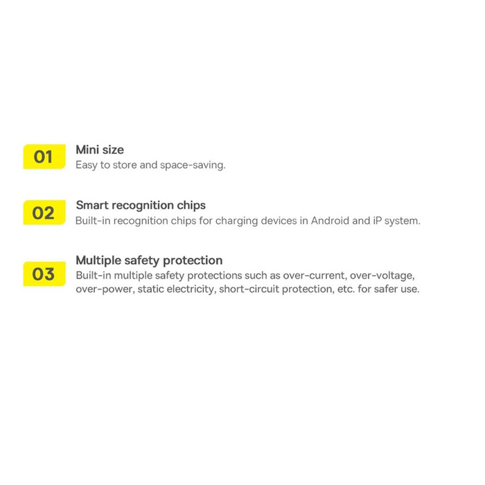 Baseus Compact  Charger 3U 17W EU White