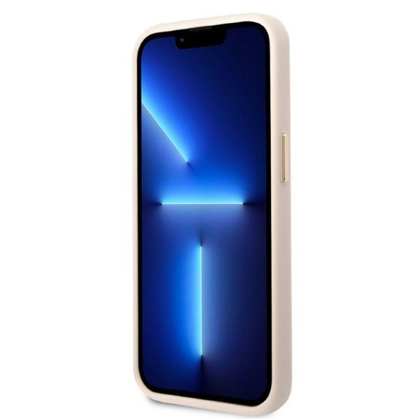 Case GUESS Apple iPhone 13 13 Pro 4G Logo Plate MagSafe Pink Hardcase