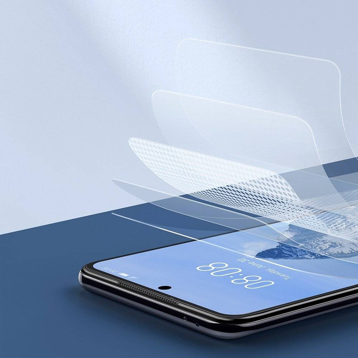 Baseus 0.15mm Vollbild Gekrümmter Wasser-Gel-Schutz 2er-Pack für Xiaomi Redmi K40 / K40 Pro / Poco F3 Transparent (SGMIK40-02)