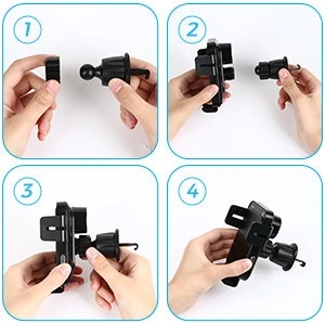 Joyroom bezprzewodowa ładowarka Qi 15W automatyczny elektryczny uchwyt samochodowy na kokpit deskę rozdzielczą / kratkę wentylacyjną czarny (JR-ZS219)