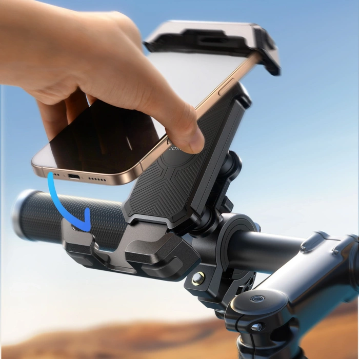 Joyroom JR-ZS428 Stoßfeste Lenkerhalterung für Motorrad, Fahrrad, Roller - schwarz