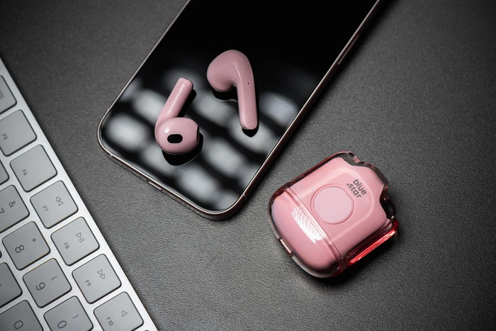 Słuchawki bezprzewodowe douszne Blue Star Transparency Fi22 TWS różowe 