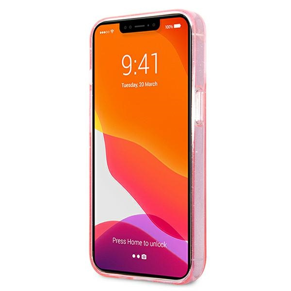 Cover KARL LAGERFELD Apple iPhone 13 13 Pro Glitter Karl's & Choupette Pink Hardcase