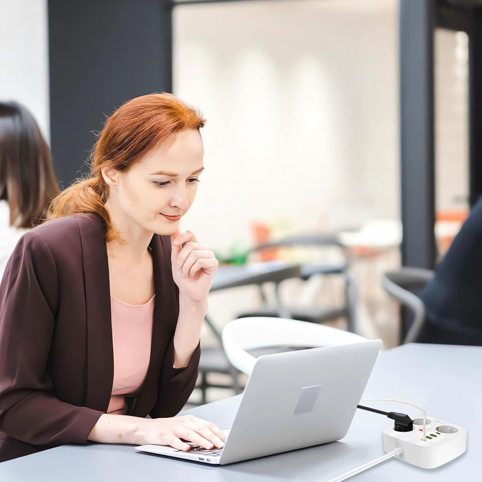 TECH-PROTECT PCS3X4 POWER STRIP 2 USB & 2 TYPE-C & 3 SOCKET 200CM WHITE