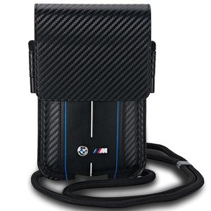 BMW BMPSP15XMSCAKL Borsa portafoglio nero/nero Carbon Blue Stripes