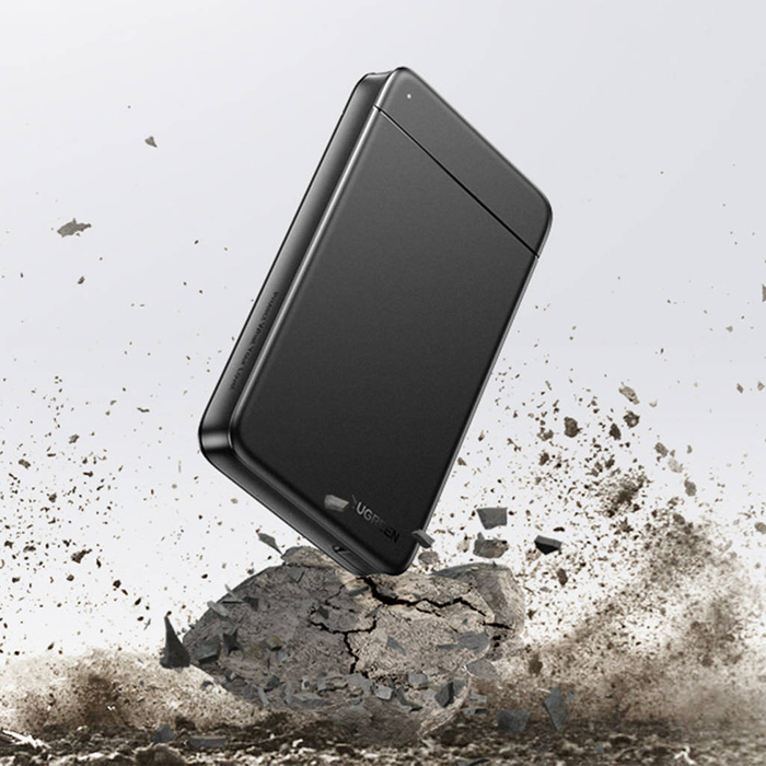 Ugreen pocket SSD / HDD boîtier 2.5'' SATA intégré câble USB-A noir (CM352)