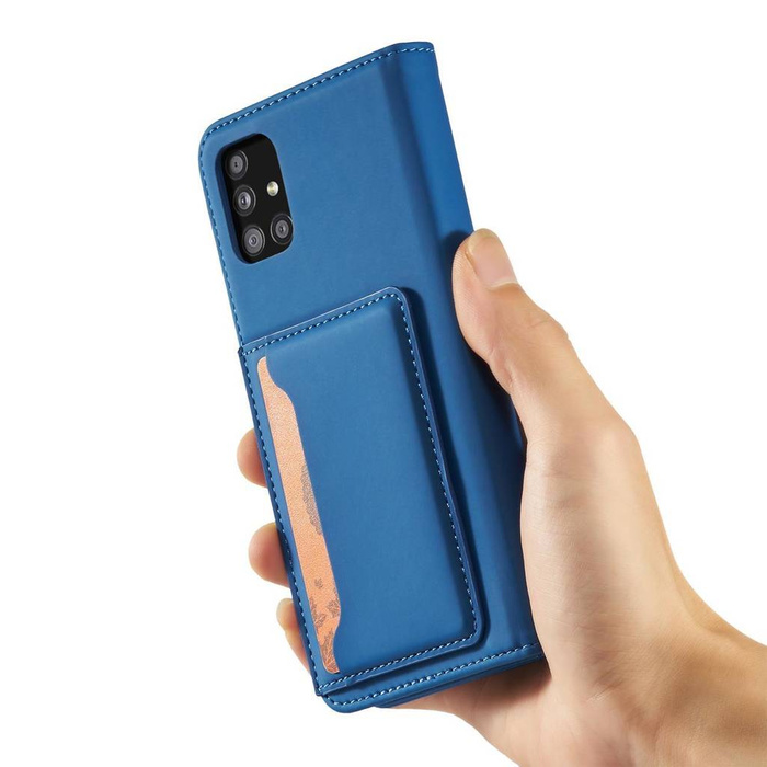 Porte-cartes magnétique pour Xiaomi Redmi Note 11 pochette porte-cartes porte-cartes bleu