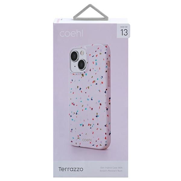 Uniq Hülle Coehl Terrazzo iPhone 13 6.1 &quot;Rosa / Blush Pink
