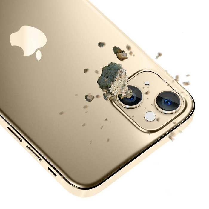 3mk Lens Protection Pro iPhone 14 Max 6.7" gold/gold Protection for camera lens with mounting frame 1pc.