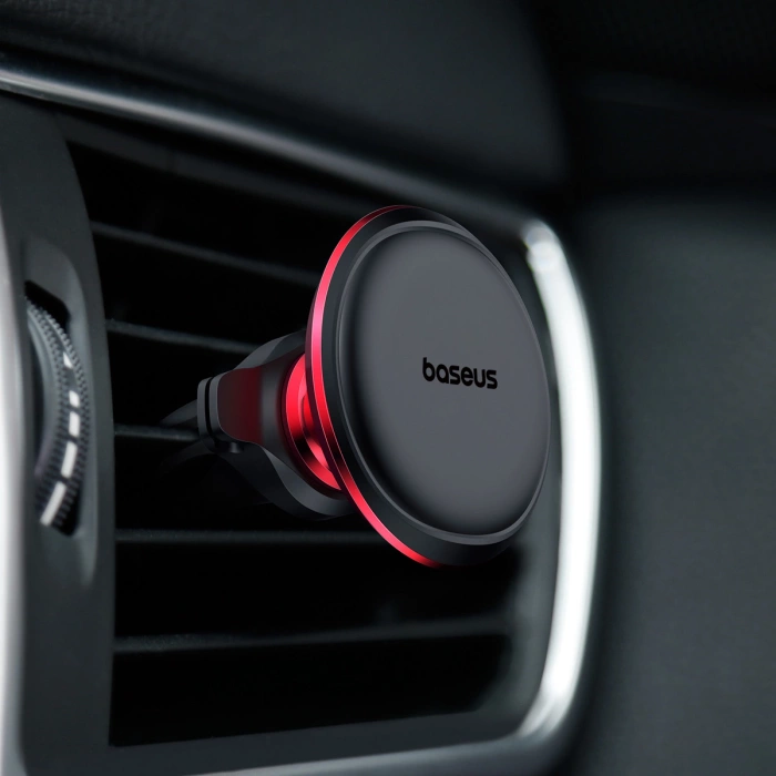Baseus C40141201913-00 support de voiture magnétique pour grille d&#39;aération - rouge
