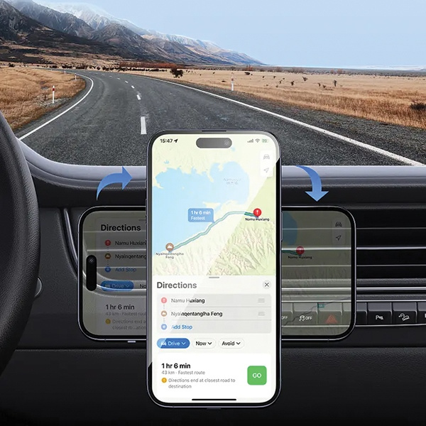 USAMS Uniwersalny uchwyt magnetyczny US-ZJ075 do kratki went. czarny/black ZJ75ZJ01