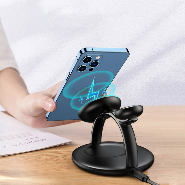 Choetech inductive 3-in-1 charging station iPhone 12/13/14, AirPods Pro, Apple Watch black (T587-F)