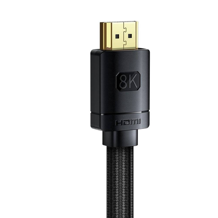 Baseus HDMI 2.1 Kabel 8K 60 Hz 48 Gbps / 4K 120 Hz / 2K 144 Hz 3D eARC QMS Dynamic HDR VRR ALLM 3 m schwarz (CAKGQ-L01)