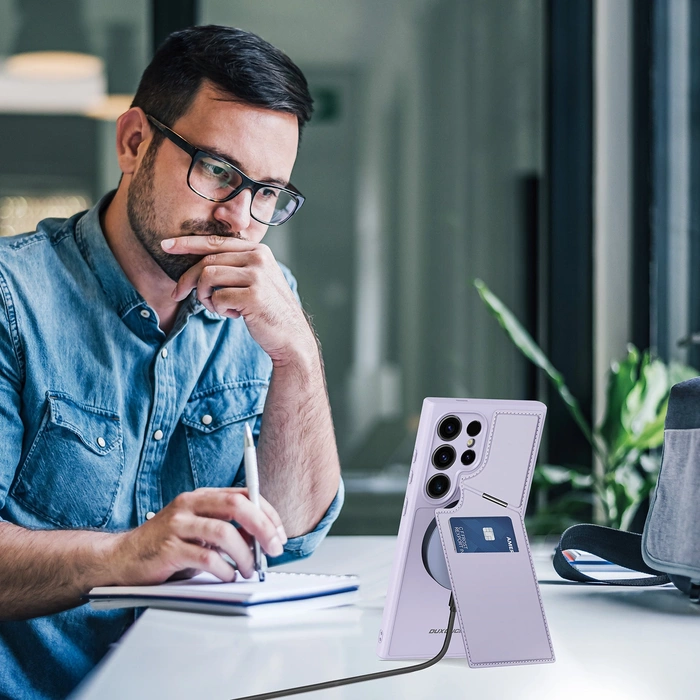 Coque Dux Ducis Rafi ll Mag pour Samsung Galaxy S24 Ultra - violet