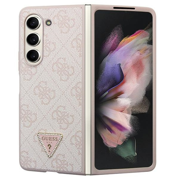 Hülle Guess GUHCZFD5P4TDPP F946 Galaxy Z Fold 5 rosa/rosa hartcase Leder 4G Triangle Strass Case