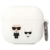 Karl Lagerfeld KLACA3SILKCW Coperchio AirPods 3 bianco/bianco Silicone Karl &amp; Choupette