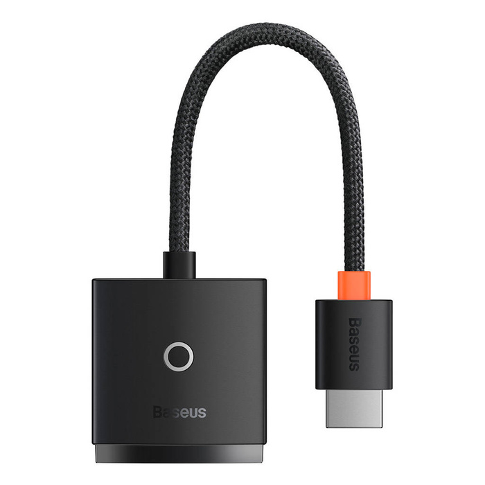 Adaptador de enchufe Baseus Lite Series HDMI a VGA + mini jack 3.5mm / fuente de alimentación micro USB negro (WKQX010101)