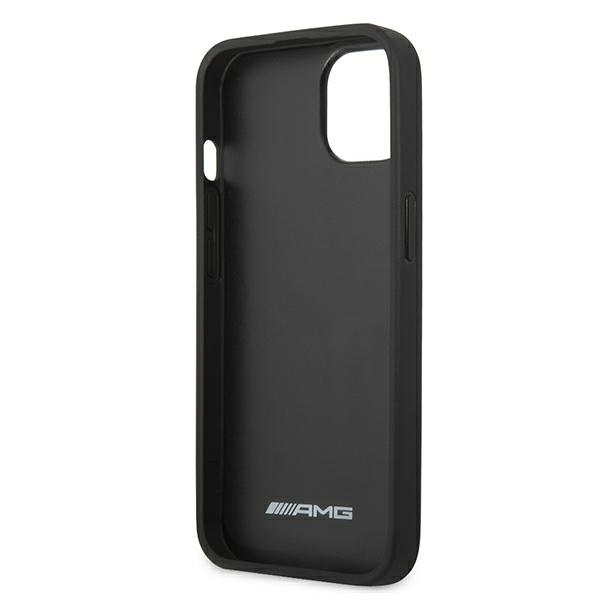 AMG AMHCP13SGSEBK iPhone 13 mini 5.4" schwarz/schwarz hartcase Leder Debossed Lines