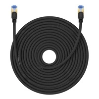 Kabel sieciowy w oplocie kat. 7 Baseus Ethernet RJ45, 10Gbps, 25m (czarny)