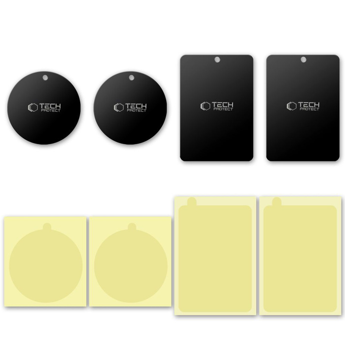 TECH-PROTECT METALPLATE MagNETIC AUTOHALTERUNG 4ER-PACK SCHWARZ