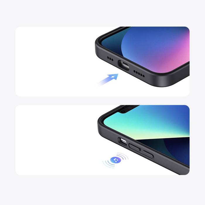 Ugreen LP626 Custodia protettiva in silicone setoso Custodia in silicone flessibile per telefono per iPhone 14 Plus Nero (90920)