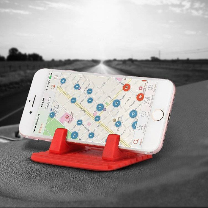 Silicone Car Phone Holder Dashboard Desktop Stand black