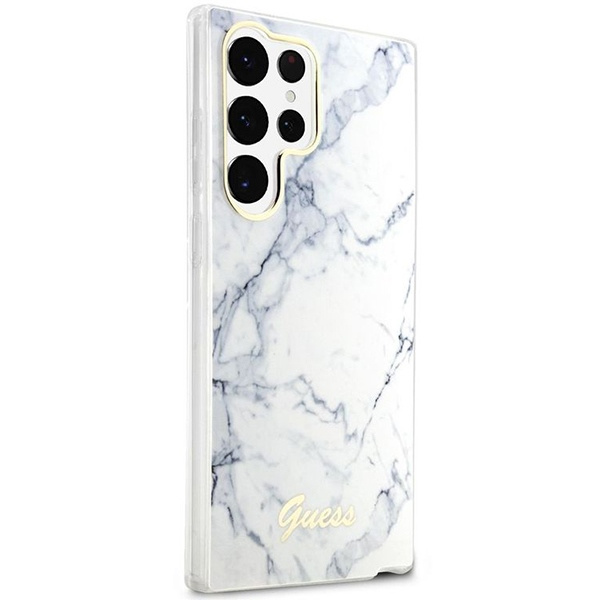 Case Guess Guhcs23lpcumah S23 Ultra S918 White/White Hardcase Marble Case