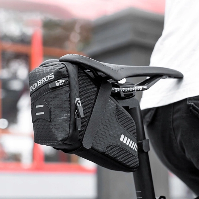 Borsa da bicicletta impermeabile Rockbros C29-BK sotto la sella - nera