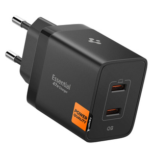 Spigen ESSENTIAL EE472EU 2-PORT NETZWERK-LADEGERÄT 47W SCHWARZ