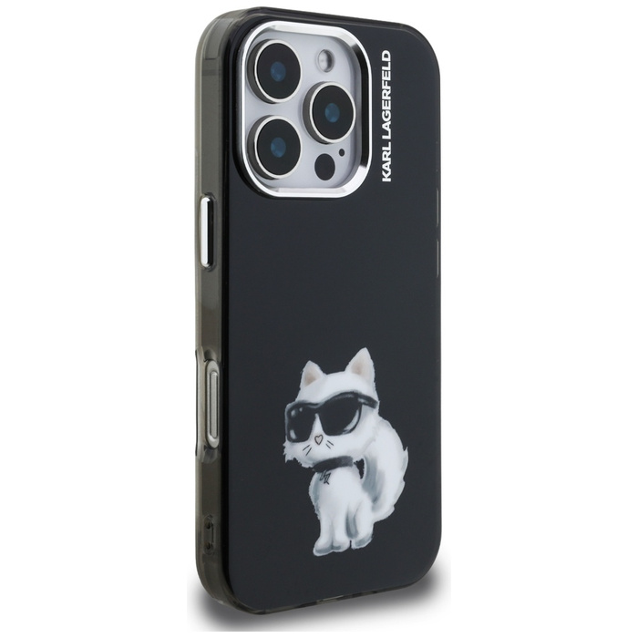 Etui Karl Lagerfeld IML Aquarelle        Choupette & Logo do iPhone 16 Pro czarny