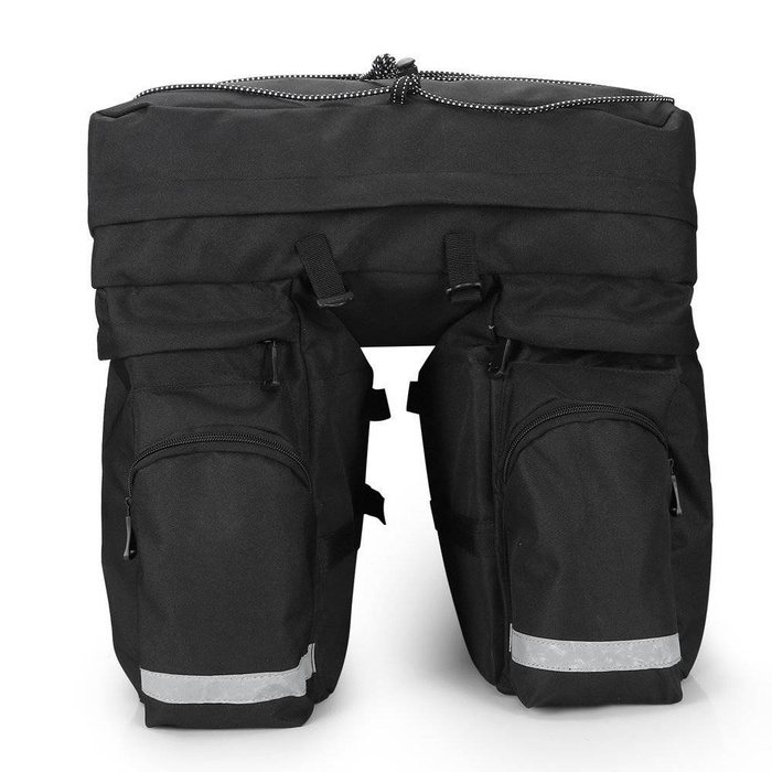 Bolsa de bicicleta espaciosa Wozinsky 60 l para el maletero (cubierta de lluvia incluida) negro (WBB13BK)