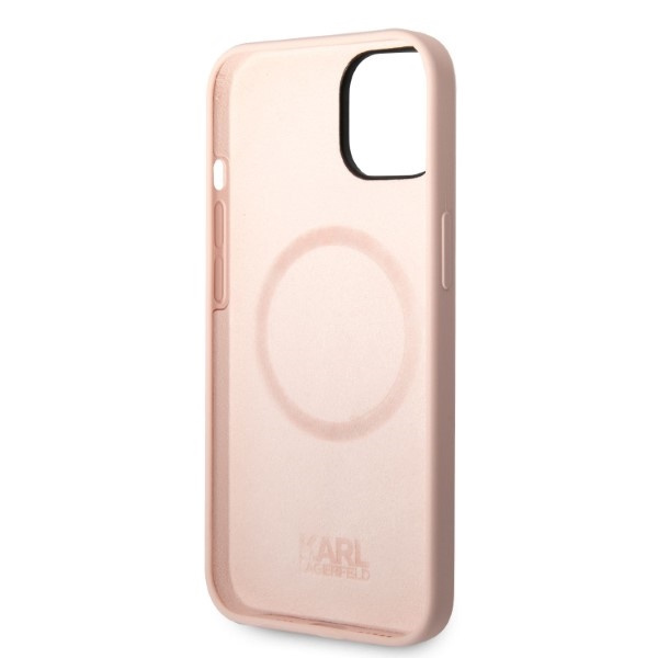 Karl Lagerfeld KLHMP14SSNIKBCP iPhone 14 6,1" hardcase pink/pink Silicone Ikonik MagSafe