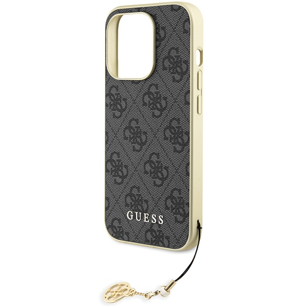 Guess GUHCP15LGF4GGR iPhone 15 Pro 6.1" grau/grau hartcase 4G Charms Kollektion