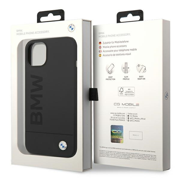 Hülle BMW BMHMP14MSLBLBK iPhone 14 Plus 6,7" schwarz/schwarz hartcase Silikon Signature Logo MagSafe