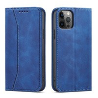 Magnet Fancy Case Case para iPhone 12 Pro Max Pouch Card Wallet Card Holder Blue