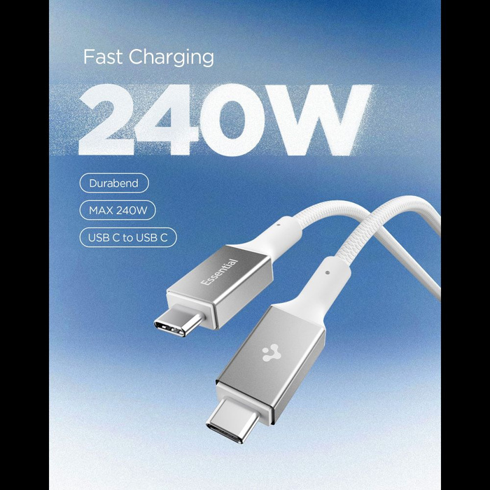 Spigen EB24015CC ESSENTIAL TYP-C KABEL 240W 150CM WEISS
