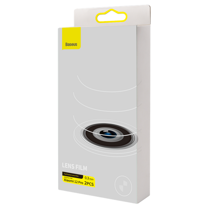 Baseus película de pantalla para Xiaomi 12 Pro cámara 0.3mm transparente (2pcs) + kit de limpieza (SGQK000402)