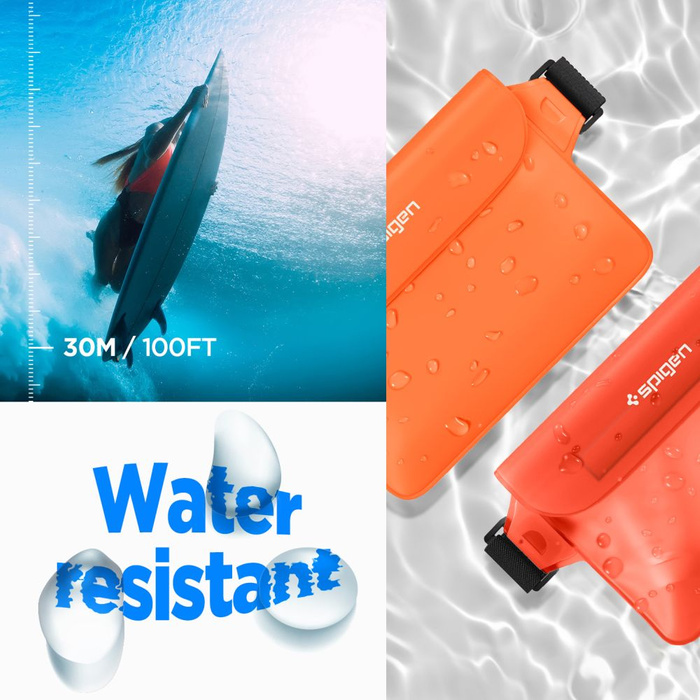 Coque Spigen A620 Universal Waterproof Waist Bag 2-pack Sunset Orange Case